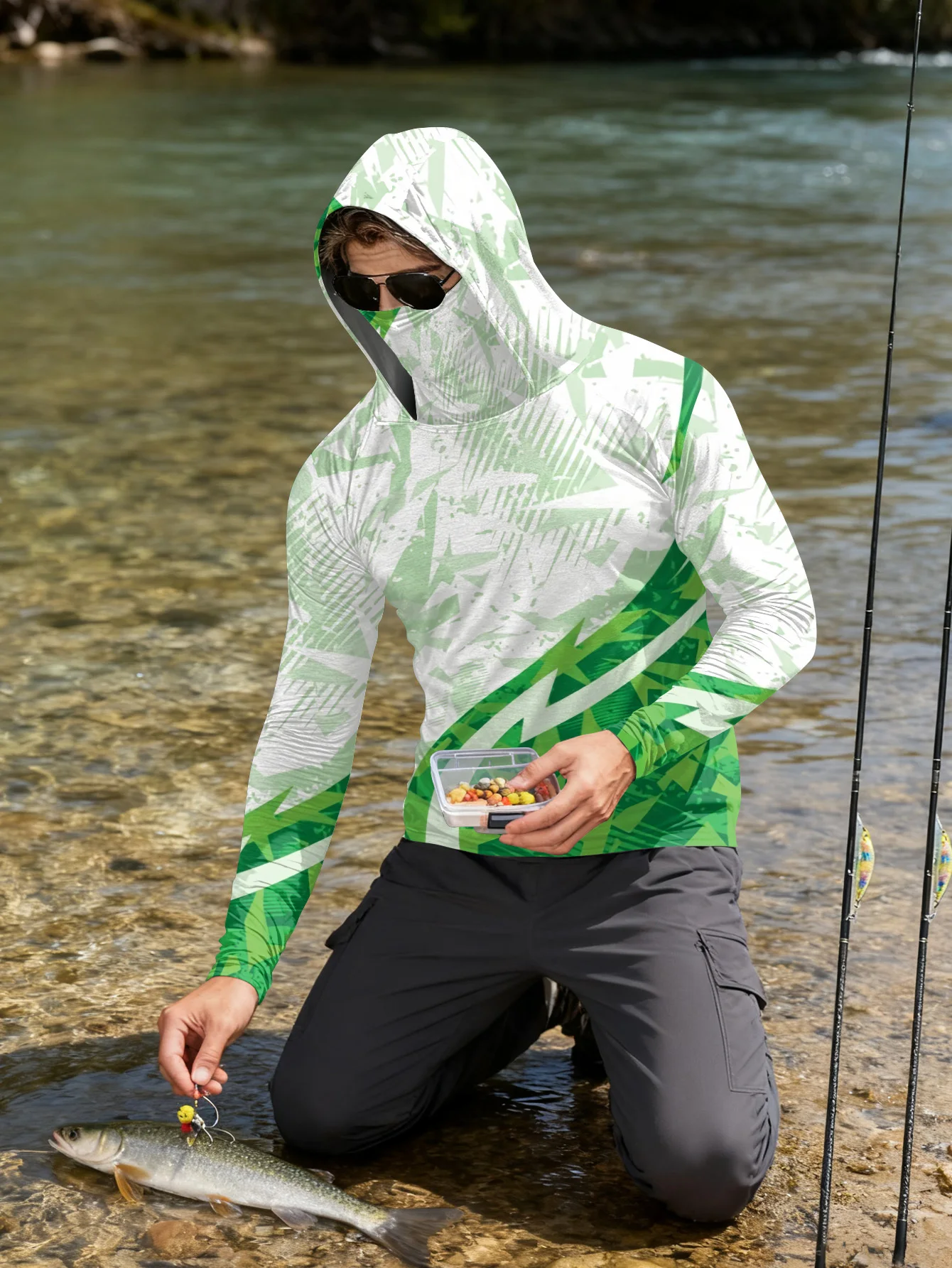 Kemeja Pancing Pria dengan Tud - Hiking ulasan dan harga