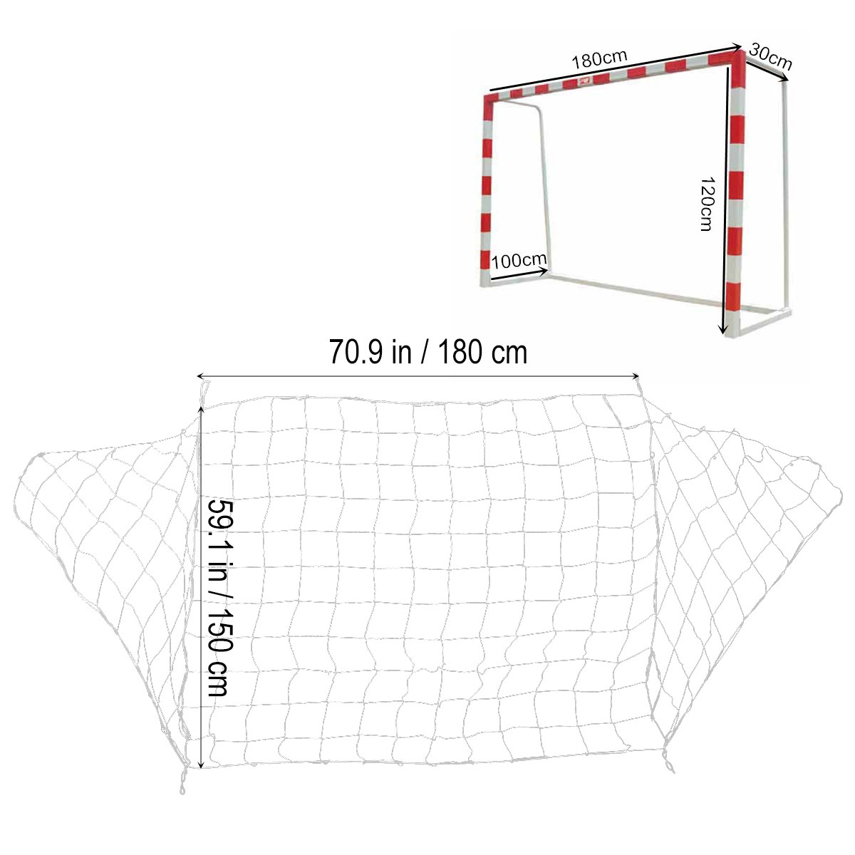 Jaring Sepak Bola, Bahan Polip - Team Sports ulasan dan harga