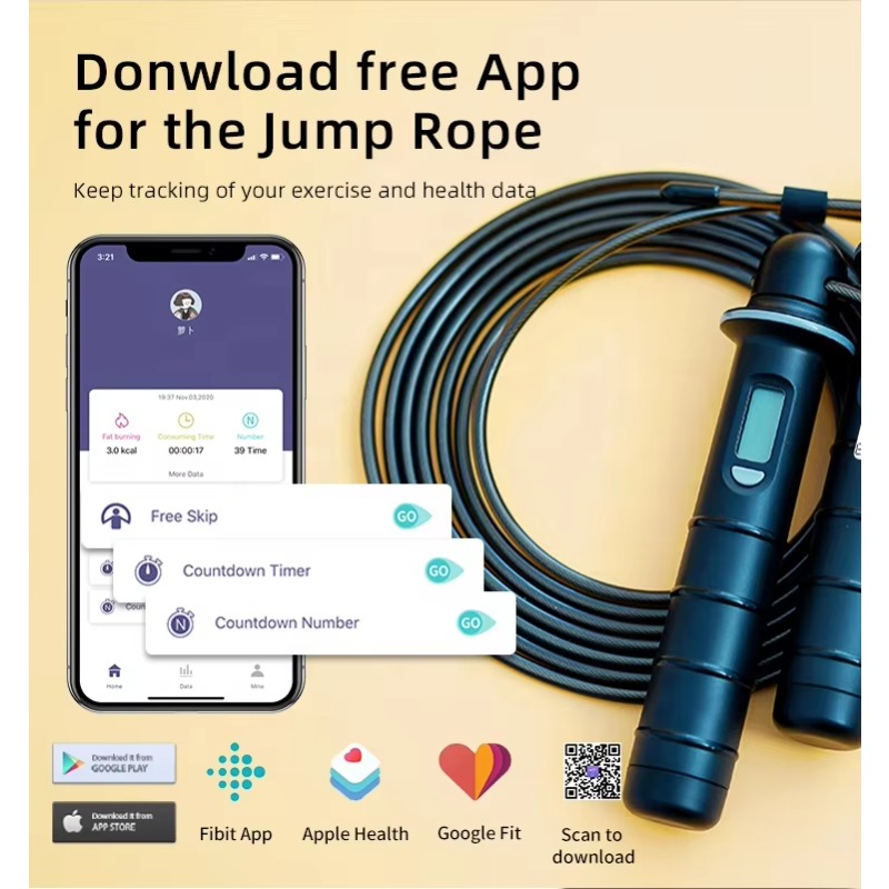 Tali Lompat Digital Nirkabel E - Smart Jump Rope Digital Counter ulasan dan harga