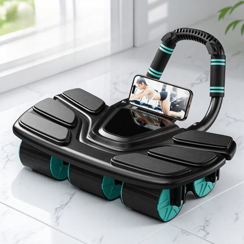 Alat Latihan Otot Perut Enam R - Ab Roller Wheel With Elbow Support ulasan dan harga